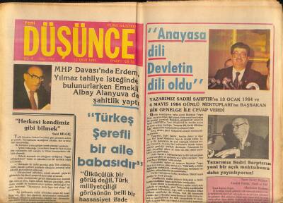 Yeni Düşünce Gazetesi 12 Ekim 1984 - İstanbul Kültür Ve Sanat Vakfı Kurucular Heyeti Gizli Olarak Toplandı - Dalan Solla Muhabbeti Artırdı GZ122874 - 1