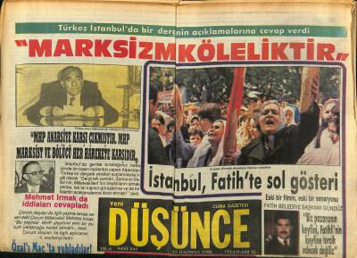 Yeni Düşünce Gazetesi 13 Haziran 1986 - Cindoruk İnönüyle Anlaşınca VAP Birleşmekten Vazgeçti GZ122748 - 1