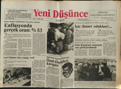 Yeni Düşünce Gazetesi 15 Mayıs 1987 - Emir Kuşdemir Annesiyle Yine Görüştürülmedi - Özal-Dışişleri Kavgası GZ122695 - 1