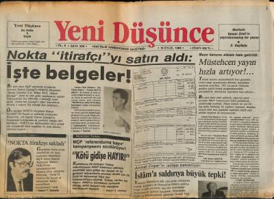 Yeni Düşünce Gazetesi 16 Eylül 1988 - Türpaşta İşçi Rahatsız... - Ahmet Coşarın İstifası GZ122734 - 1