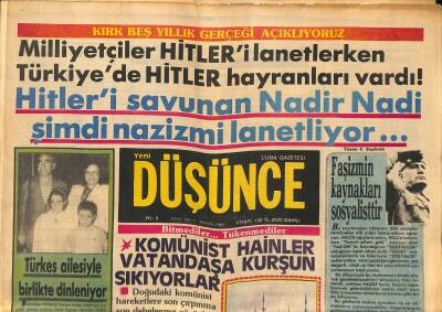 Yeni Düşünce Gazetesi 17 Mayıs 1985 - Türkeş Ailesiyle Birlikte Dinleniyor - Bayar 104 Yaşında GZ122742 - 1