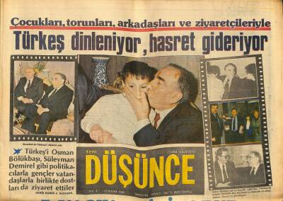 Yeni Düşünce Gazetesi 19 Nisan 1985 - Türkeş Dinleniyor , Hasret Gideriyor - Arnavutluk Lideri Enver Hoca Öldü GZ122745 - 1