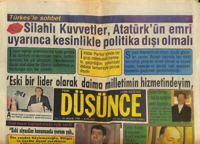 Yeni Düşünce Gazetesi 20 Aralık 1985 - Said Bilgiç Evinde - Türkeşle Sohbet GZ122849 - 1