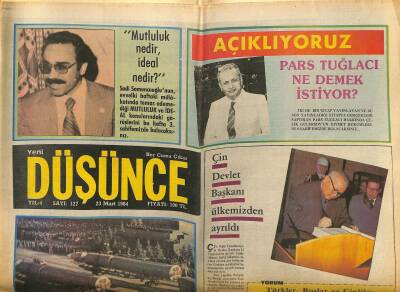 Yeni Düşünce Gazetesi 23 Mart 1984 - İlham Gencer İstanbul Belediye Başkan Adayı - Çin Devlet Başkanı Ülkemizden Ayrıldı GZ122795 - 1