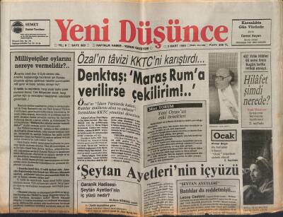 Yeni Düşünce Gazetesi 3 Mart 1989 - Konya Belediyesine Almanlar Kazık Attı ! - Özalın Tâvizi KKTCni Karıştırdı... GZ122666 - 1