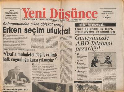 Yeni Düşünce Gazetesi 30 Eylül 1988 - Naim Gururlandırdı - Muhsin Yazıcıoğlu Rahmet İslâmi Birliktedir GZ122653 - 1