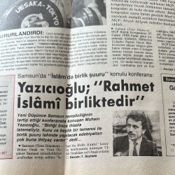Yeni Düşünce Gazetesi 30 Eylül 1988 - Naim Gururlandırdı - Muhsin Yazıcıoğlu Rahmet İslâmi Birliktedir GZ122653 - 2