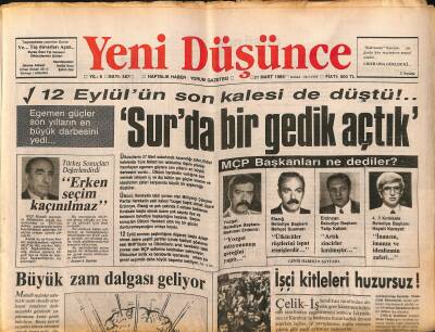 Yeni Düşünce Gazetesi 31 Mart 1989 - Tibette Bir Yılda 1 Milyon İnsan Öldürüldü - Denktaştan Rum Yönetimine Sert Çıkış GZ122670 - 1
