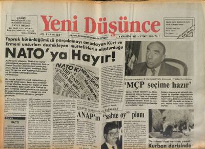 Yeni Düşünce Gazetesi 5 Ağustos 1988 - Hükümet Şûra İle Bozdu... - TRTde Duna Saltanatı GZ122680 - 1