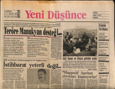 Yeni Düşünce Gazetesi 5 Haziran 1992 - Muhsin Yazıcıoğlu Türk Dünyasının Problemleri Turistik Mesele Değildir GZ122846 - 1
