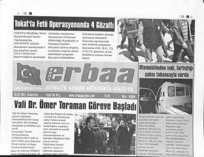 Yeni Erbaa Gazetesi 1 Temmuz 2017 - Vali Dr. Ömer Toraman Göreve Başladı GZ125188 - 1
