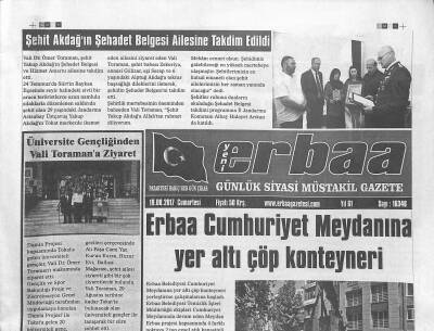 Yeni Erbaa Gazetesi 19 Ağustos 2017 - Başkan Geçeneden Yayla Şenliklerine Davet GZ125222 - 1
