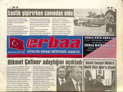 Yeni Erbaa Gazetesi 23 Ağustos 2017 - Hikmet Çetiner Adaylığını Açıkladı - Niksarda Anız Yangını GZ125219 - 1