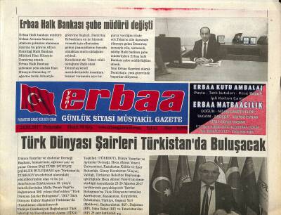 Yeni Erbaa Gazetesi 24 Ağustos 2017 - Türk Dünyası Şairleri Türkistanda Buluşacak GZ125218 - 1