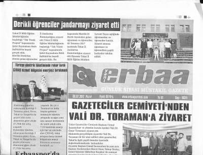Yeni Erbaa Gazetesi 9 Temmuz 2017 - Pontika Antik Kentine Kameralı Koruma - Erbaasporda Yeni Transferler GZ125181 - 1