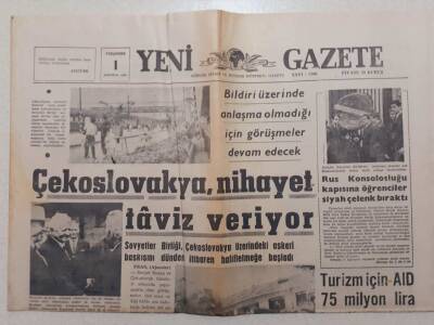 Yeni Gazete - 1 Ağustos 1968 - Çekoslovakya Nihayet Taviz Veriyor GZ112049 - 1