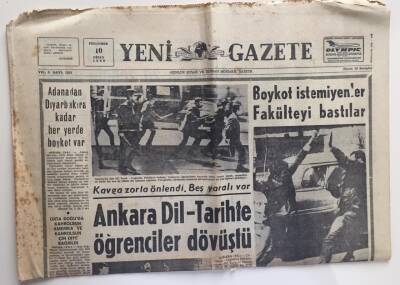 Yeni Gazete 10 Nisan 1969 -Adanadan Diyarbakıra Kadar Her Yerde Boykot Var GZ6314 - 1