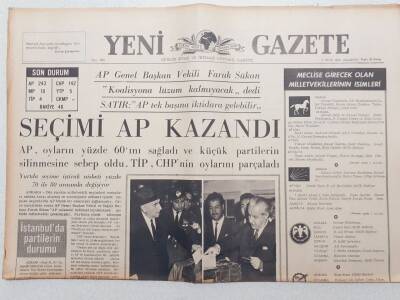 Yeni Gazete - 11 Ekim 1965 - Seçimi AP Kazandı GZ111877 - 1
