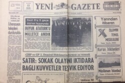 Yeni Gazete 11 Kasım 1969 - CHP Ve GP 2. Demirel Hükümetine Kırmızı Oy Verecek - GZ12376 - 1