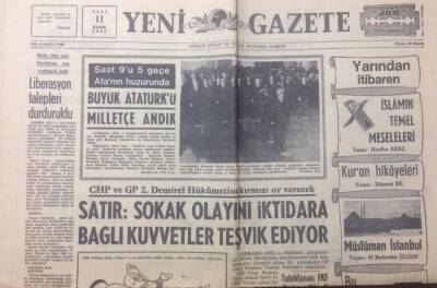 Yeni Gazete 11 Kasım 1969 - CHP Ve GP 2. Demirel Hükümetine Kırmızı Oy Verecek - GZ12376 - 2