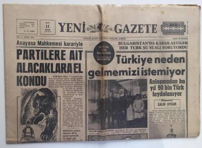 Yeni Gazete 11 Mart 1969- Büyük Göç Başlıyor Tuna Boylarından Anadoluya GZ6334 - 1