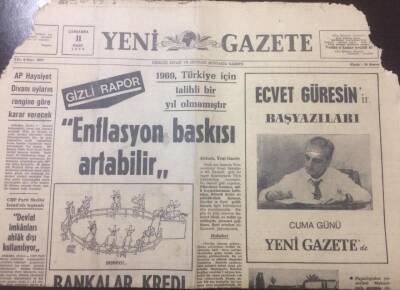 Yeni Gazete 11 Mart 1970 - Makariosa Suikastı Papazlar Hazırlamış - GZ12354 - 1
