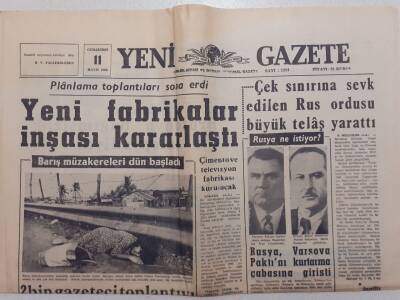 Yeni Gazete - 11 Mayıs 1968 - Yeni Fabrikalar İnşası Kararlaştı GZ112007 - 1