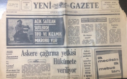 Yeni Gazete 11 Nisan 1970 - Askere Çağırma Yetkisi Hükümete Veriliyor - GZ12285 - 2
