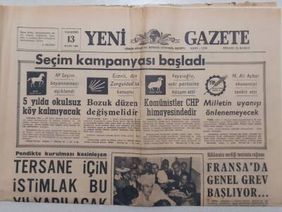 Yeni Gazete - 13 Mayıs 1968 - Türk Mankenleri Paris Kadınlarını Hayran Bıraktı GZ112006 - 1