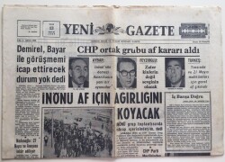 Yeni Gazete 13 Mayıs 1969 - Chp Ortak Grubu Af Kararı Aldı GZ6275 - 1
