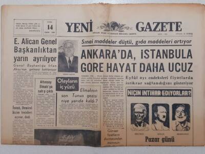 Yeni Gazete - 14 Ekim 1966 - Ankara İstanbula Göre Daha Ucuz GZ111898 - 1