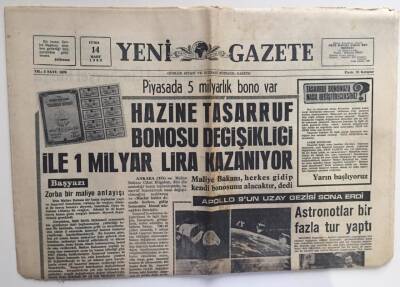 Yeni Gazete 14 Mart 1969-Demirel Göç Anlaşması Nisanda Uygulanacak GZ6336 - 2