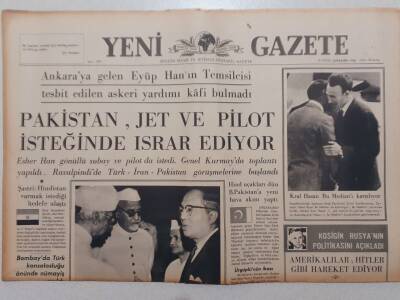 Yeni Gazete - 15 Eylül 1965 - Pakistan Jet Ve Pilot İsteğinde Israr Ediyor GZ111859 - 1