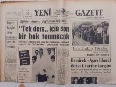 Yeni Gazete - 15 Eylül 1967 - Maria Grazia Az Daha Ölüyordu GZ111960 - 1