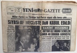 Yeni Gazete 15 Mayıs 1969 - Siyasi Af Mecliste Dün Kabul Edildi GZ6320 - 1