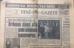 Yeni Gazete 16 Haziran 1969 - Bayar Siyasi Haklarla İlgili Bir Demeç Verdi - GZ12432 - 2