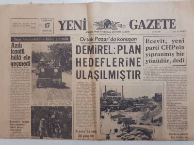 Yeni Gazete - 17 Mayıs 1967 - Yunanistan İkili Görüşmelerden Sonuç Beklemiyor GZ111919 - 1
