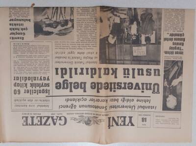 Yeni Gazete - 18 Haziran 1968 - Üniversitede Belge Usulü Kaldırıldı GZ112018 - 1