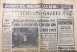 Yeni Gazete 18 Haziran 1969 - Türk- İş Kanunu Emeklilik Kanunu İçin Direnecek - GZ12430 - 2