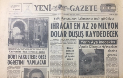 Yeni Gazete 18 Kasım 1969- Nükleer Silahların Kontrolü Görüşmeleri Başladı - GZ12309 - 2
