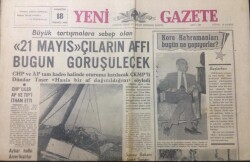 Yeni Gazete 18 Temmuz 1966 - 21 Mayısçıların Affı Bugün Görüşülecek - GZ12369 - 2