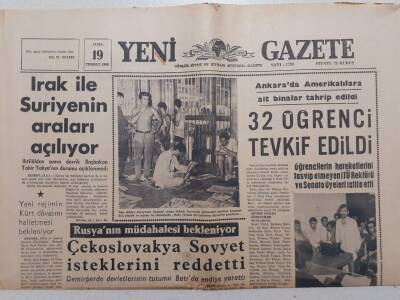 Yeni Gazete - 19 Temmuz 1968 - Irak İle Suriyenin Araları Açılıyor GZ111844 - 1
