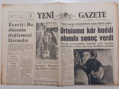 Yeni Gazete - 2 Ekim 1967 - Ortalama Kar Haddi Olumlu Sonuç Verdi GZ111989 - 1