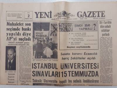 Yeni Gazete - 2 Temmuz 1968 - Belçika Kraliçesinin Kardeşi Barmen Oldu GZ111914 - 1
