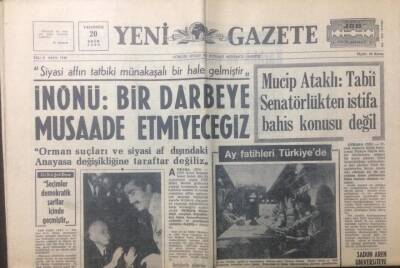 Yeni Gazete 20 Ekim 1969 - İnönü Bir Darbeye Müsaade Etmeyeceğiz - GZ12403 - 2