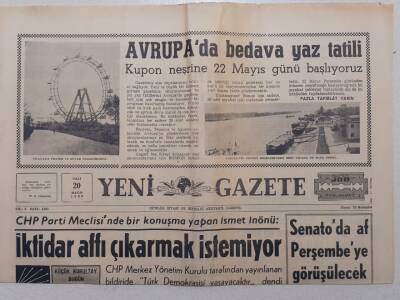 Yeni Gazete - 20 Mayıs 1969 - İktidar Affı Çıkarmak İstemiyor GZ112070 - 1