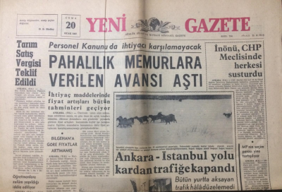 Yeni Gazete 20 Ocak 1967 - İnönü, CHP Meclisinde Herkesi Susturdu - GZ12340 - 1