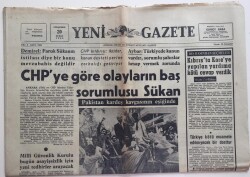 Yeni Gazete 20 Şubat 1969 -Milli Güvenlik Kurulu Bugün Asayişsizlik İçin Yeni Tedbirler Arayacak GZ6280 - 2