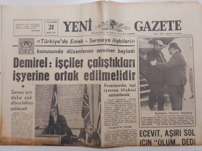 Yeni Gazete - 21 Ekim 1967 - Bedia Muvahhit Tiyatroda Oynayacak GZ111980 - 1