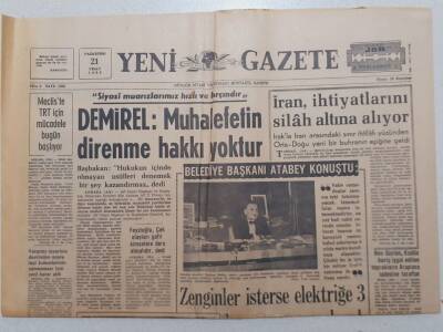 Yeni Gazete - 21 Nisan 1969 - İran İhtiyatlarını Silah Altına Alıyor GZ111825 - 1